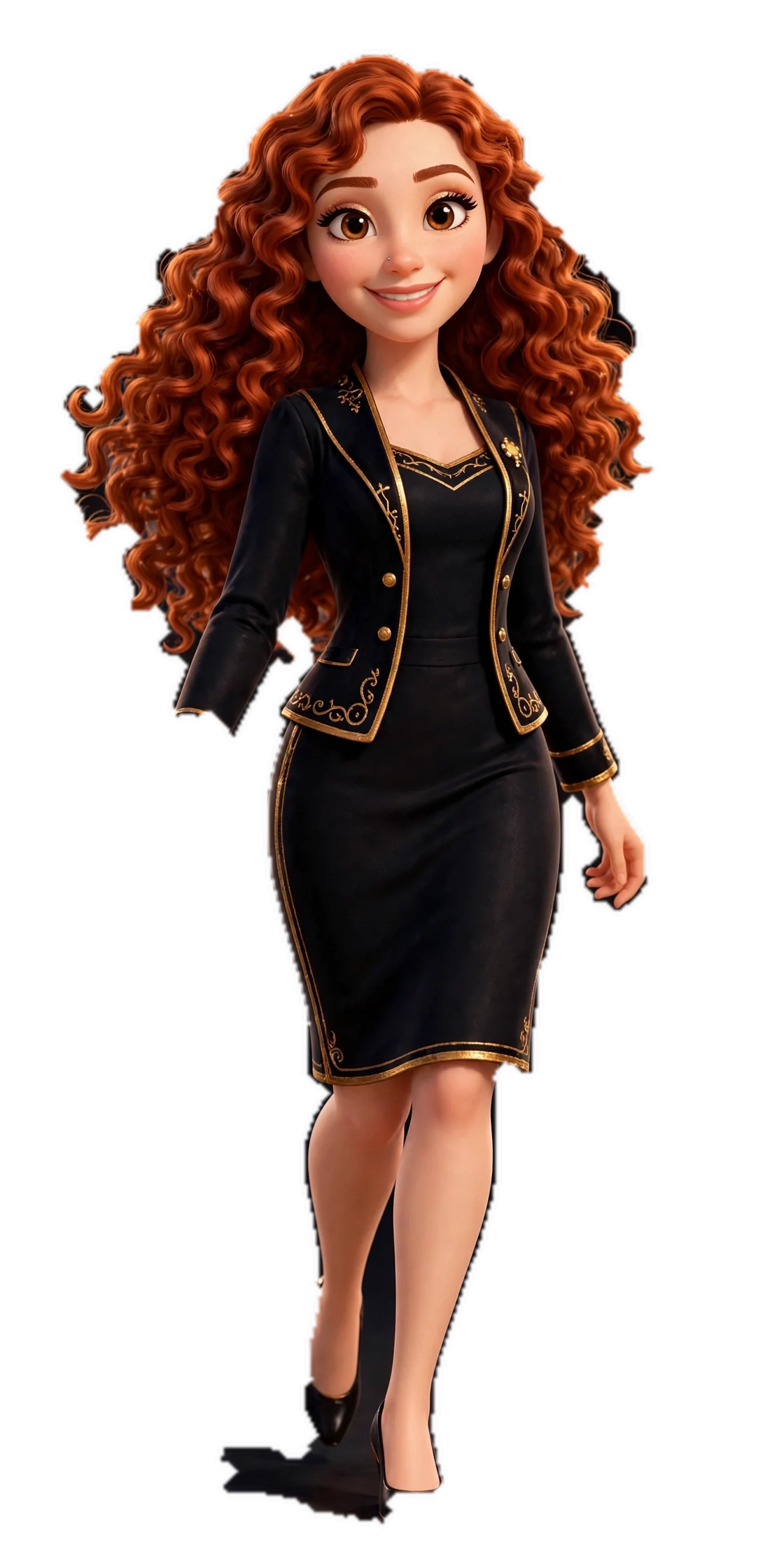 Stylized Promise walking forward